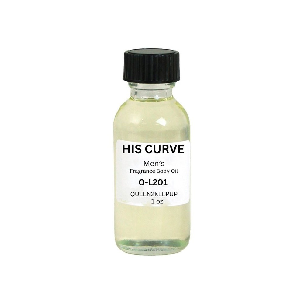 His Curve Men's Body Oil Fresh Aromatic and Woody Masculine Scent 1 oz